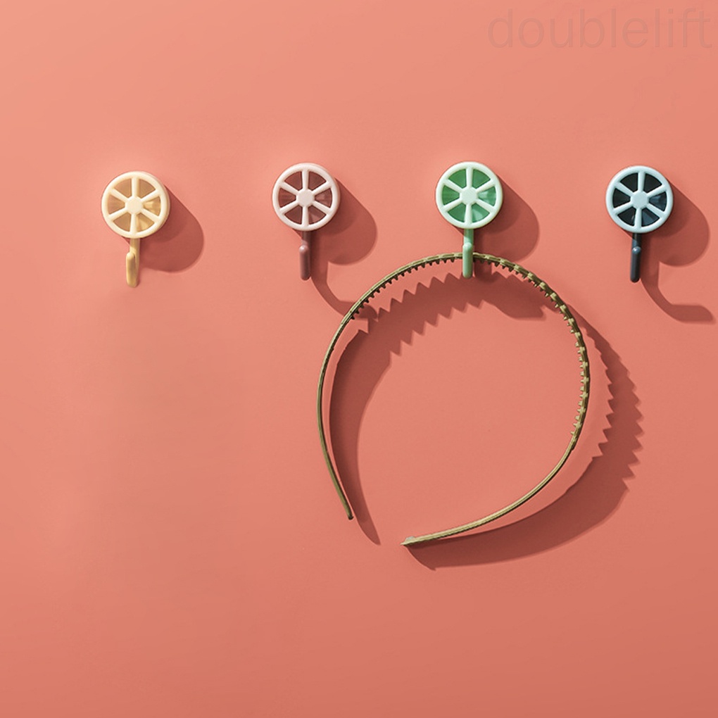 Set 5 Móc Treo Đồ Dán Tường Hình Quả Chanh Chống Thấm Nước Tiện Dụng Cho Nhà Bếp / Phòng Tắm