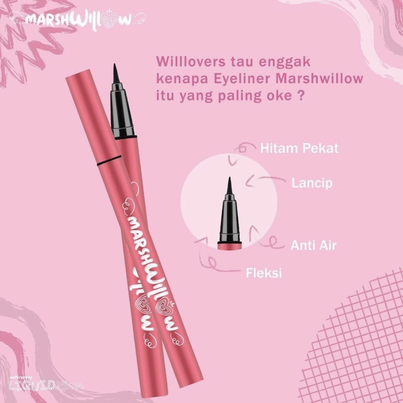 (Hàng Mới Về) Bút Kẻ Mắt Dạng Lỏng Màu Đen Marshwillow | BigBuy360 - bigbuy360.vn