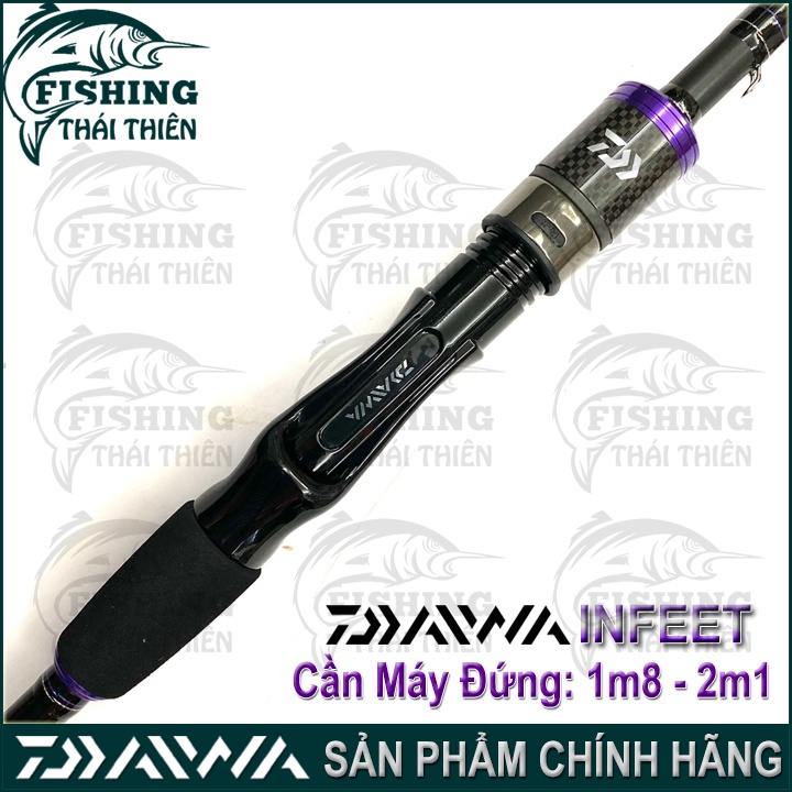 Cần Câu Cá Daiwa Infeet 602MS, 702MS Cần Lure Máy Đứng 1m80, 2m14 Khoen Pat Fuji Fazlite Hàng Chính Hãng