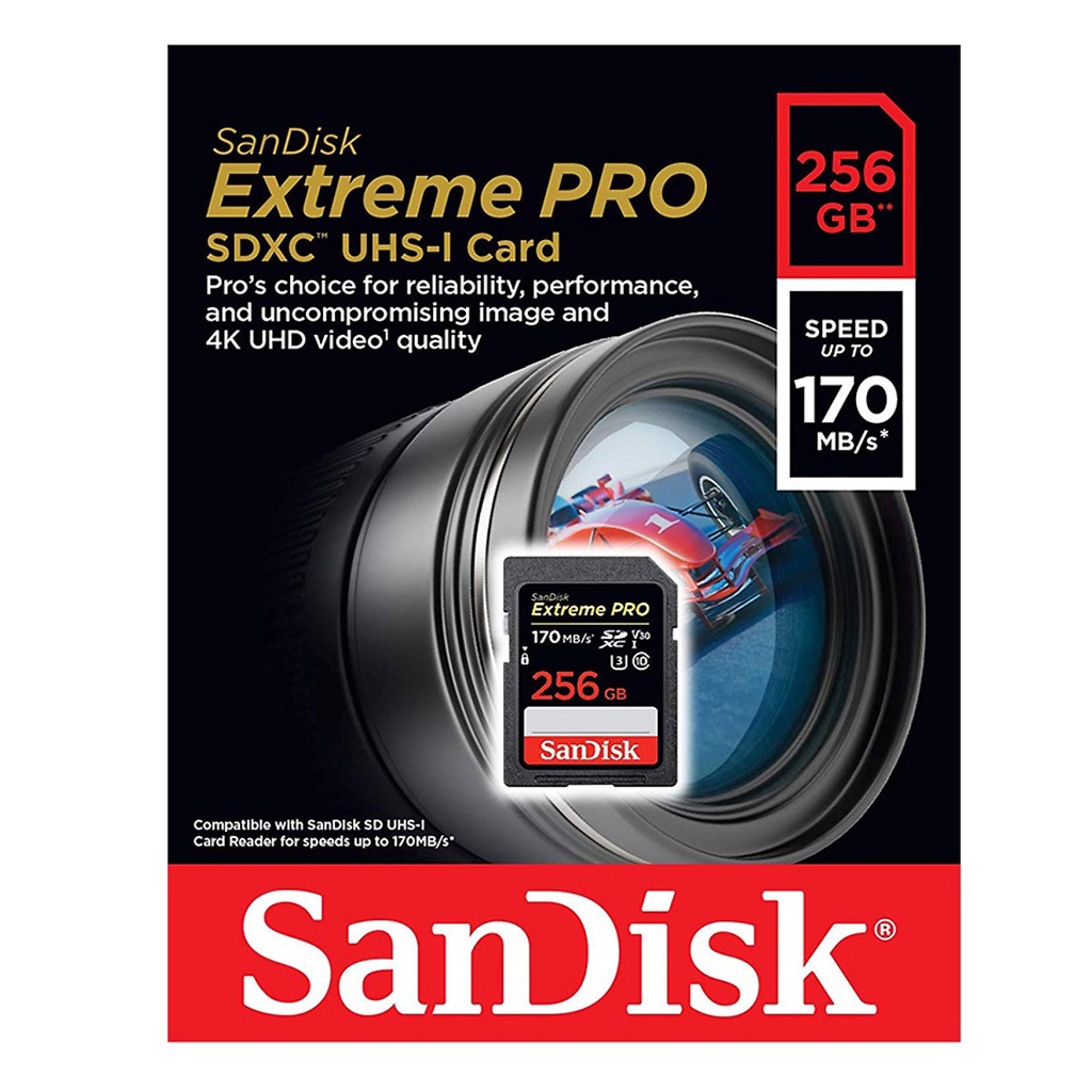 Thẻ nhớ SanDisk SDXC Extreme Pro 256GB 170/90 MB/s U3