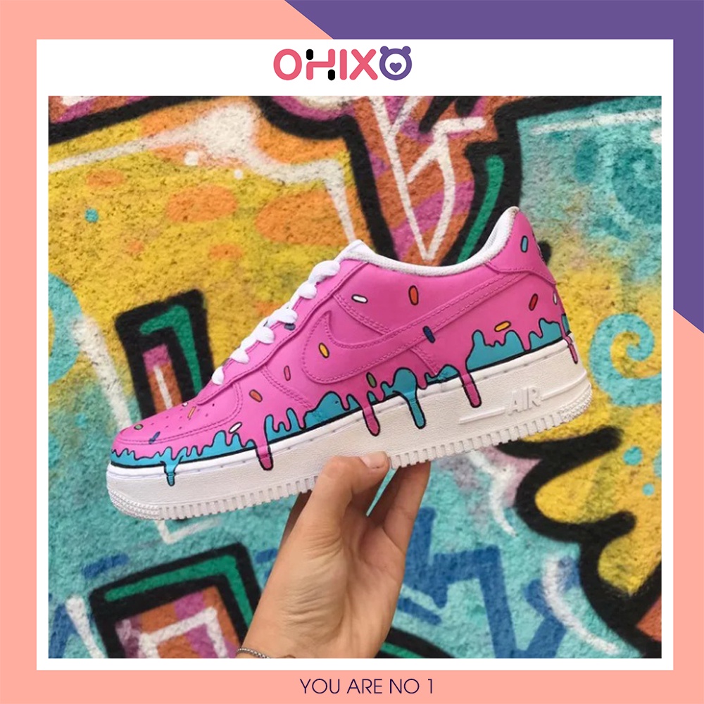 Giày Custom 𝐍𝐈𝐊𝐄 𝐀𝐈𝐑 𝐅𝐎𝐑𝐂𝐄 Thể Thao Nam Nữ Sneaker Hàn Quốc Chất Đẹp Đế Bằng OHIXO AFC03