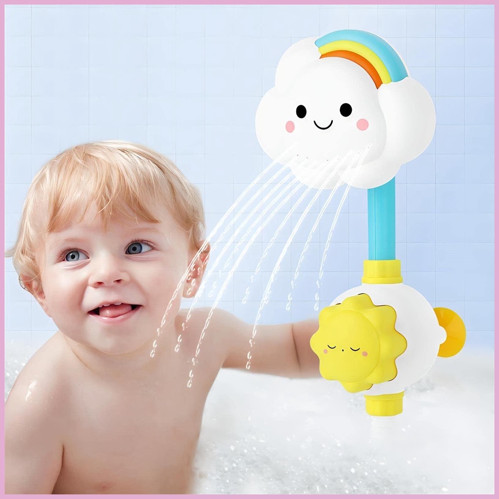 Đồ Chơi Vòi Sen Phun Nước Hình Đám Mây Cầu Vồng Dễ Thương Cho Bé 12 Tháng Tuổi