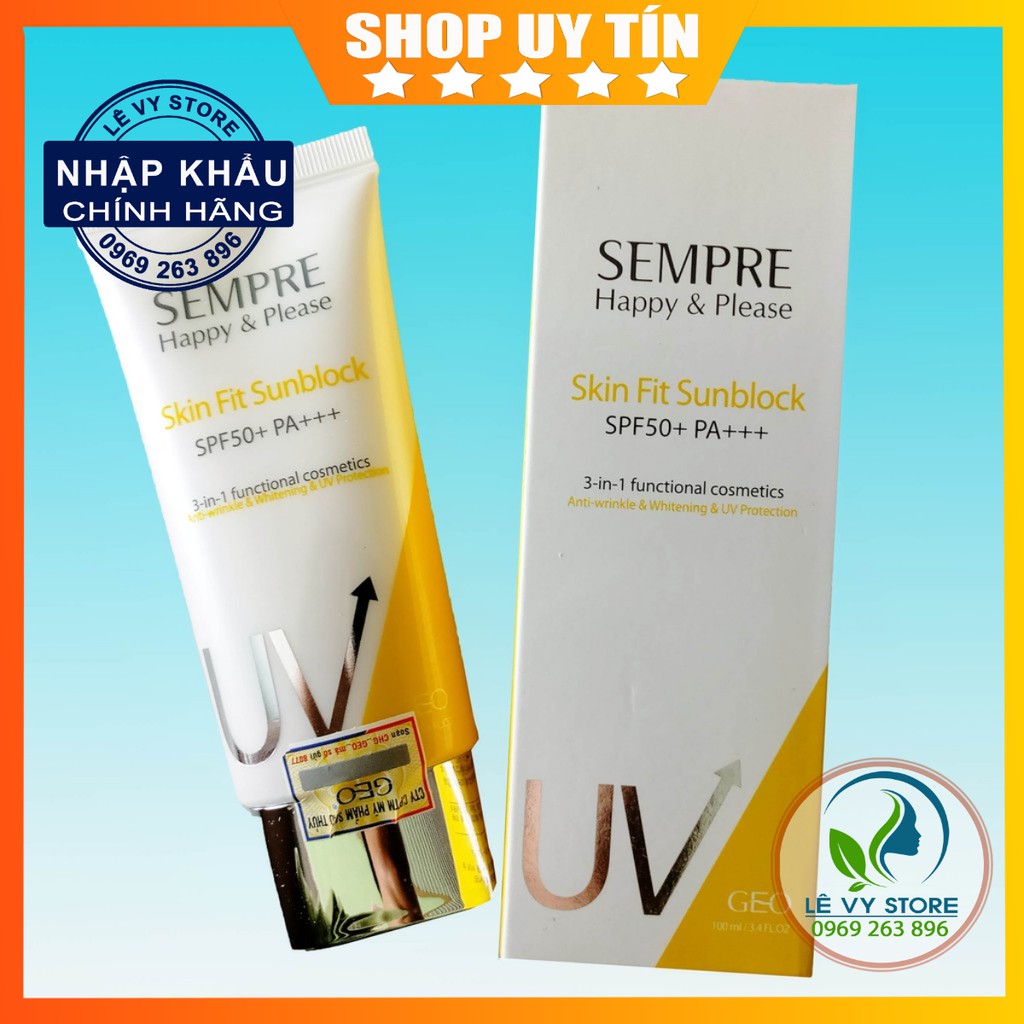 Chính hãng - Kem chống nắng GEO SEMPRE SPF50+, PA+++