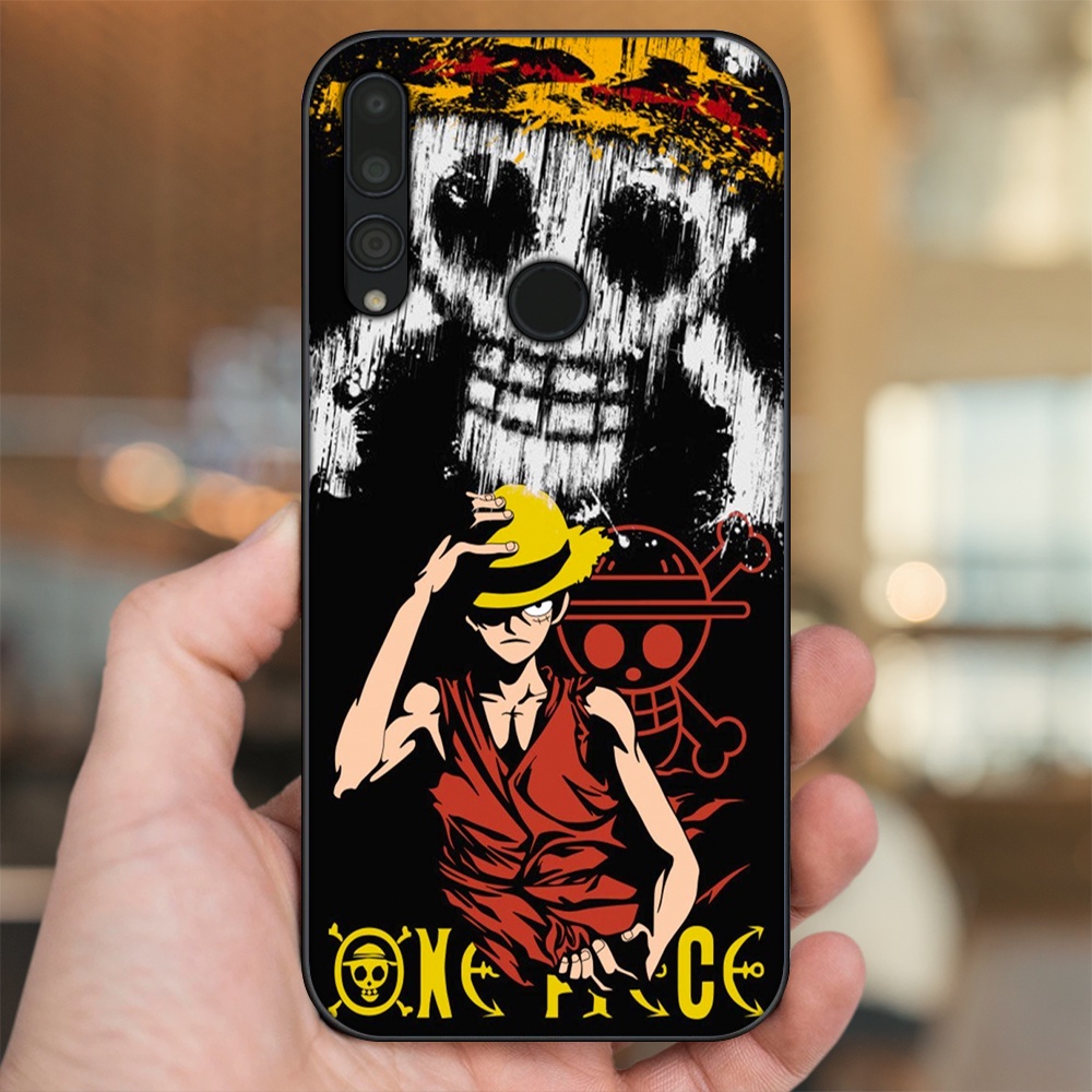 Ốp lưng Huawei Y9 Prime 2019 viền đen in hình Luffy One Piece
