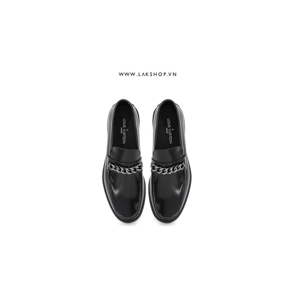 Giày nam Chain Plain Leather Loafers Chain Plain Leather