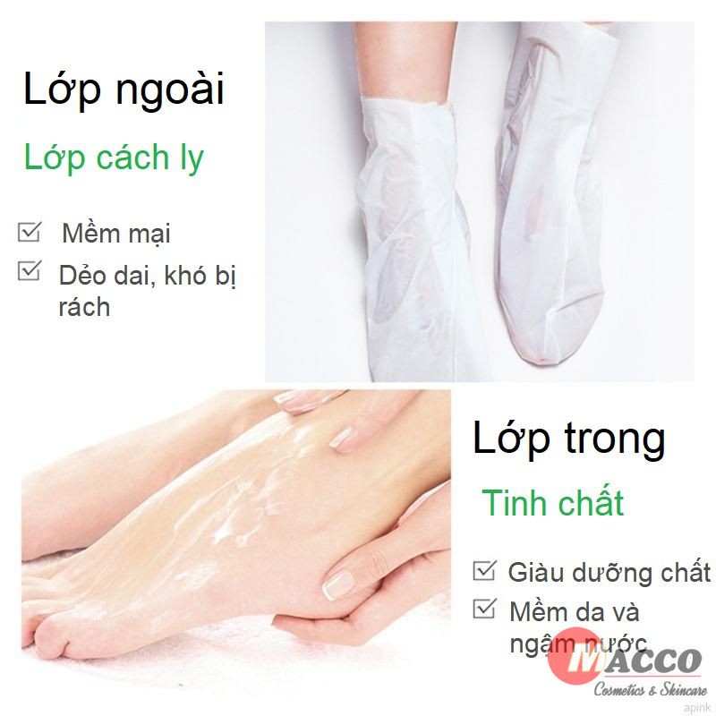 Mặt Nạ Chân Bioaqua - Dưỡng Ẩm, Ủ Trắng Cho Da Chân, Tẩy Da Chết, Mềm Mịn, Giảm Chai Sạn Nứt Nẻ Gót