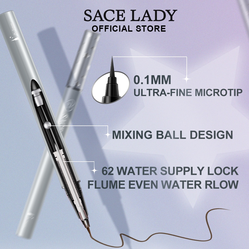 Bút kẻ mắt SACE LADY tơ tằm tự nhiên siêu mỏng đa năng kẻ mắt/ kẻ chân mày/ kẻ mí dưới