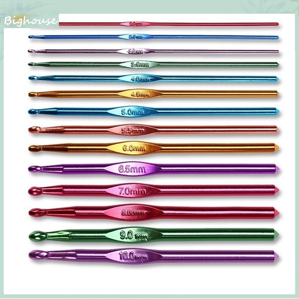 Set 8 Kim Móc Len 2-5.5mm Bằng Hợp Kim Nhôm Nhiều Kích Cỡ Tiện Dụng