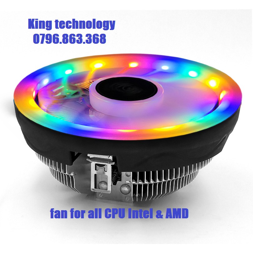 Fan tản nhiệt CPU LED RBG M105 cánh lớn 12cm, hỗ trợ tất cả mọi Socket Intel AMD Full box + keo tản nhiệt