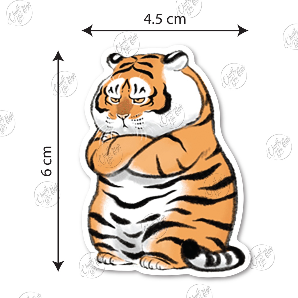 Mua Combo 30/60/120/180 sticker decal hình dán mảnh HỔ MẬP địt ú xuống ...