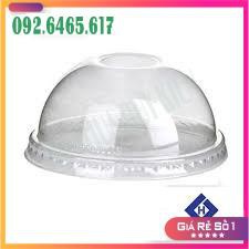 50 Cốc, Ly Nhựa Bầu 500ML (Chữ U) Cốc Nhựa Dùng 1 Lần CÓ NẮP Loại Đẹp Đựng Đồ Uống - Có Thể Dập Được Màng