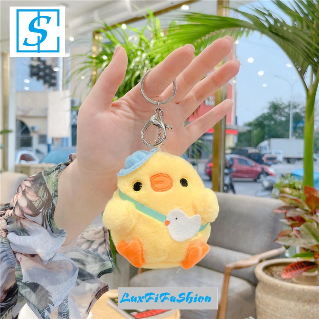 Móc khóa vịt đáng yêu lông mềm mịn xinh xắn,  cực xinh làm quà tặng lưu niệm quà sinh nhật mã k06