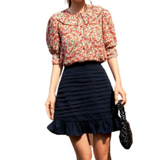 OLV - Chân váy Navy Wrinkle Mini Skirt
