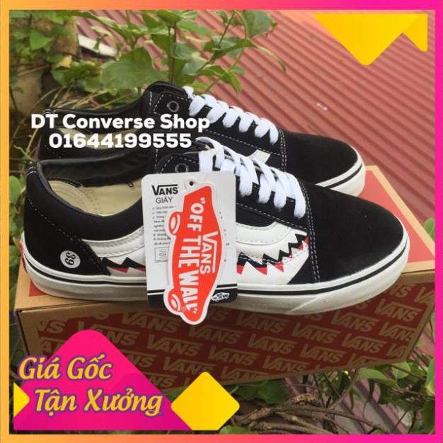 [ XẢ KHO ] 💢 [SALE KỊCH SÀN]Giày Vans Old Skool cá mập da lộn FULL BOX giá rẻ.