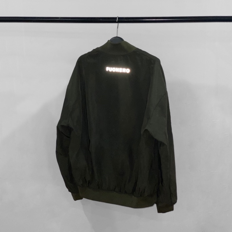 Áo khoác bomber rêu - olive bomber jacket