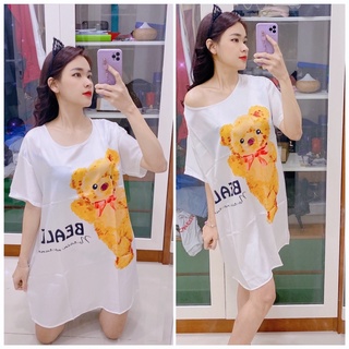 Đầm lụa phi bóng Pijama 🌸 Váy ngủ - Freesize dưới 75kg