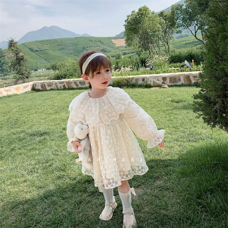 Váy ren công chúa thu đông