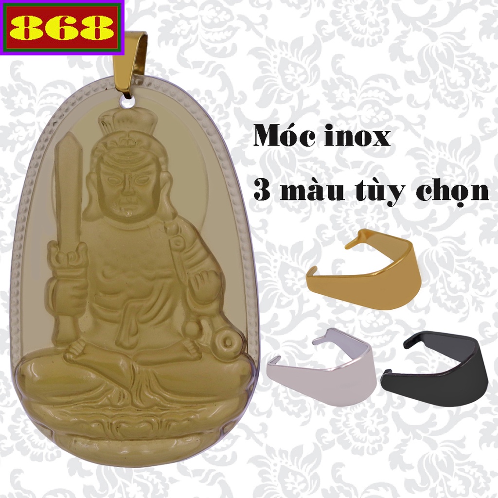 Mặt dây chuyền hộ mệnh tuổi Dậu - Phật Bất động Minh Vương đá obsidian - Size phù hợp cho nam và nữ - Tặng kèm móc inox