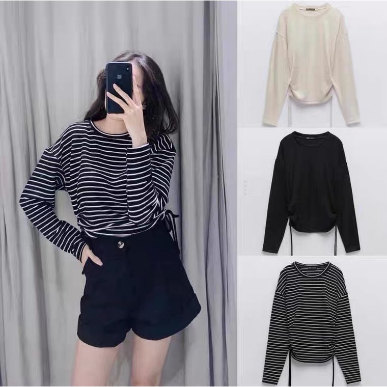 ÁO PULL DT RÚT DÂY 2 BÊN CHO NỮ