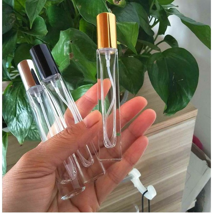 Lọ Chiết Nước Hoa Trụ Vuông Dài 5ml 10ml  Chai Lọ Chiết Nước Hoa Thủy Tinh Đựng Dầu Thơm Tiện Dụng