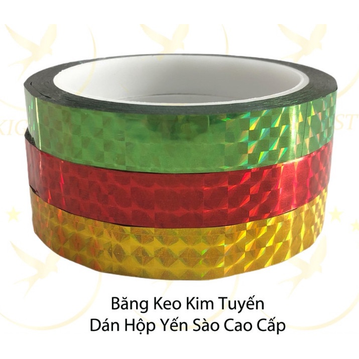 ĐẸP RẺ - Băng Keo KIM TUYẾN dán hộp Yến