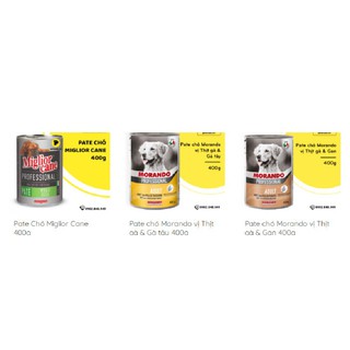 5 lon pate CHÓ MORANDO 400GR MIX VỊ