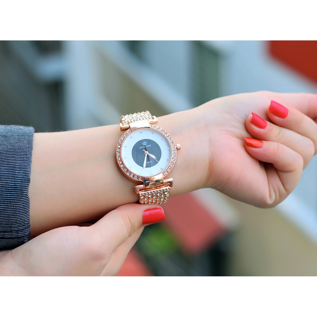 Đồng hồ nữ KING TIME FULL Kim Cương - Mặt To Size Lớn Nổi Bật | BigBuy360 - bigbuy360.vn