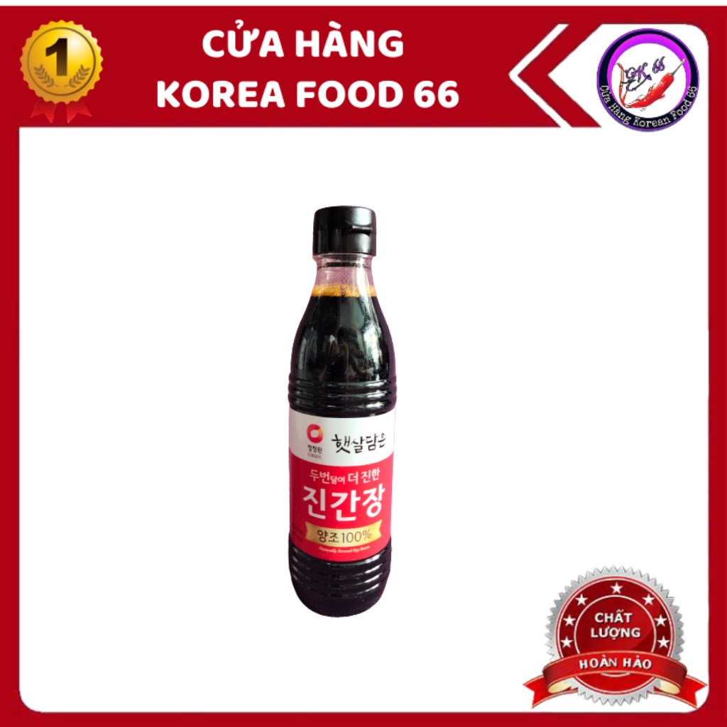 Nước Tương Lên Men Hàn Quốc 500ml và Sâm Hầm Gà