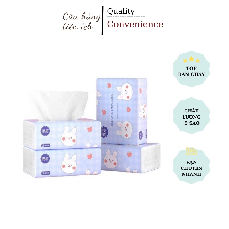 Gói giấy ăn rút con thỏ siêu dai (gói 300 tờ)