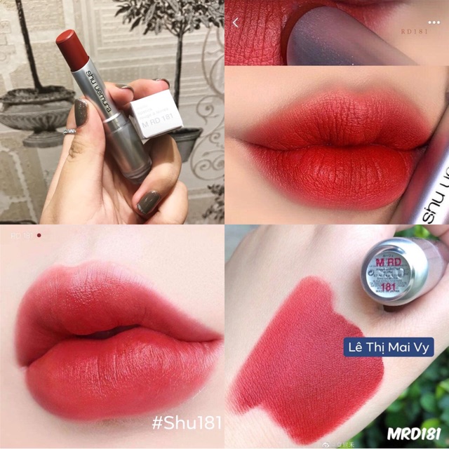 Son shu uemura màu 181 chuẩ auth nội địa nhật bill đầy đù