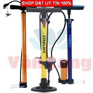 Bơm xe Stanlays cao cấp có đồng hồ - bơm xe máy xe đạp bơm xe đạp - bơm ô tô - CHÍNH HÃNG