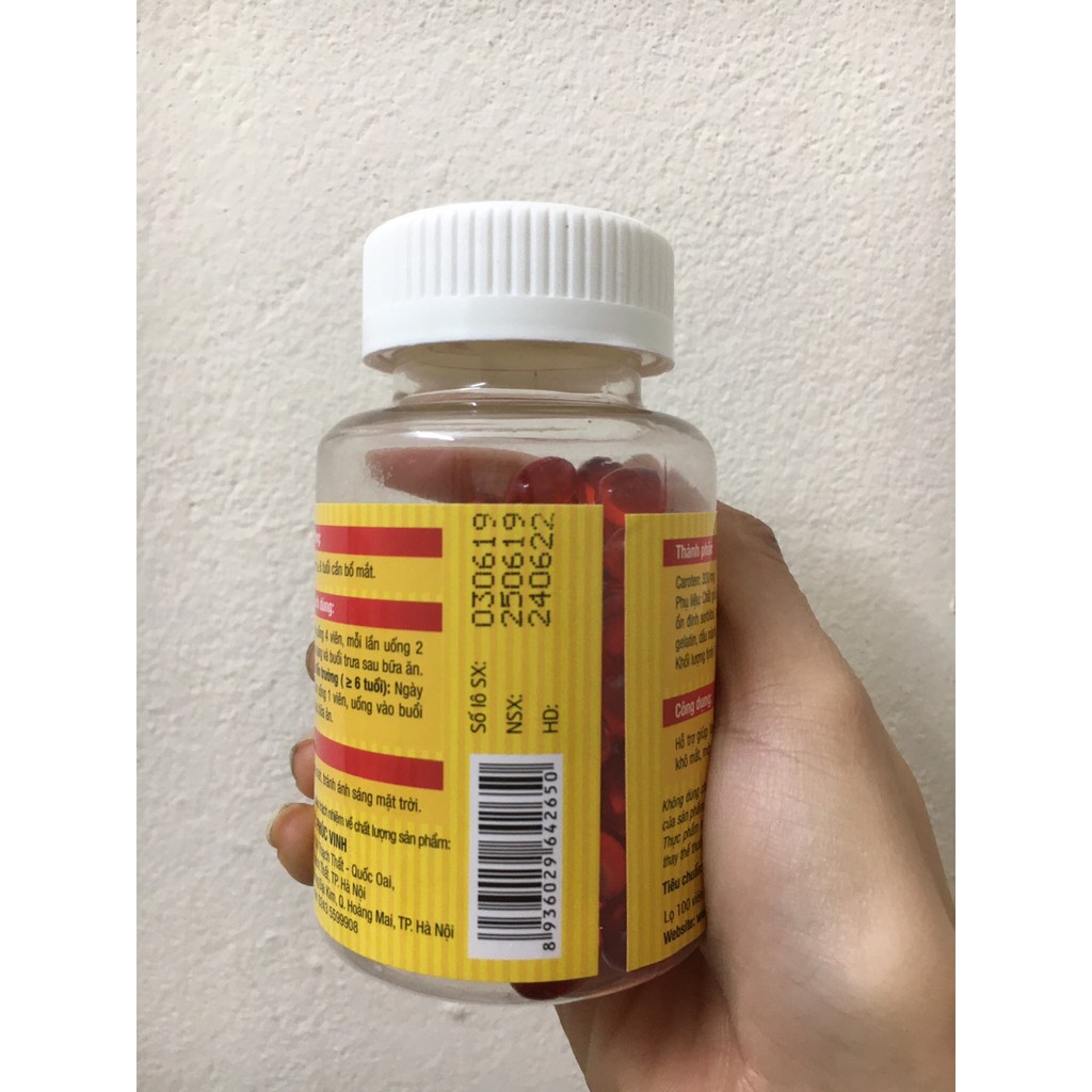 Viên dầu gấc Phúc Vinh (lọ 100 viên) | BigBuy360 - bigbuy360.vn