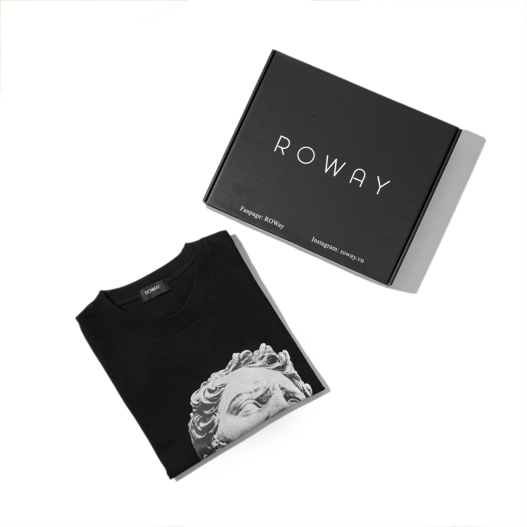 Áo thun nam ROWAY Fullbox, vải 100% cotton thoáng mát, thấm hút, không nhăn form regular | Áo phông tượng