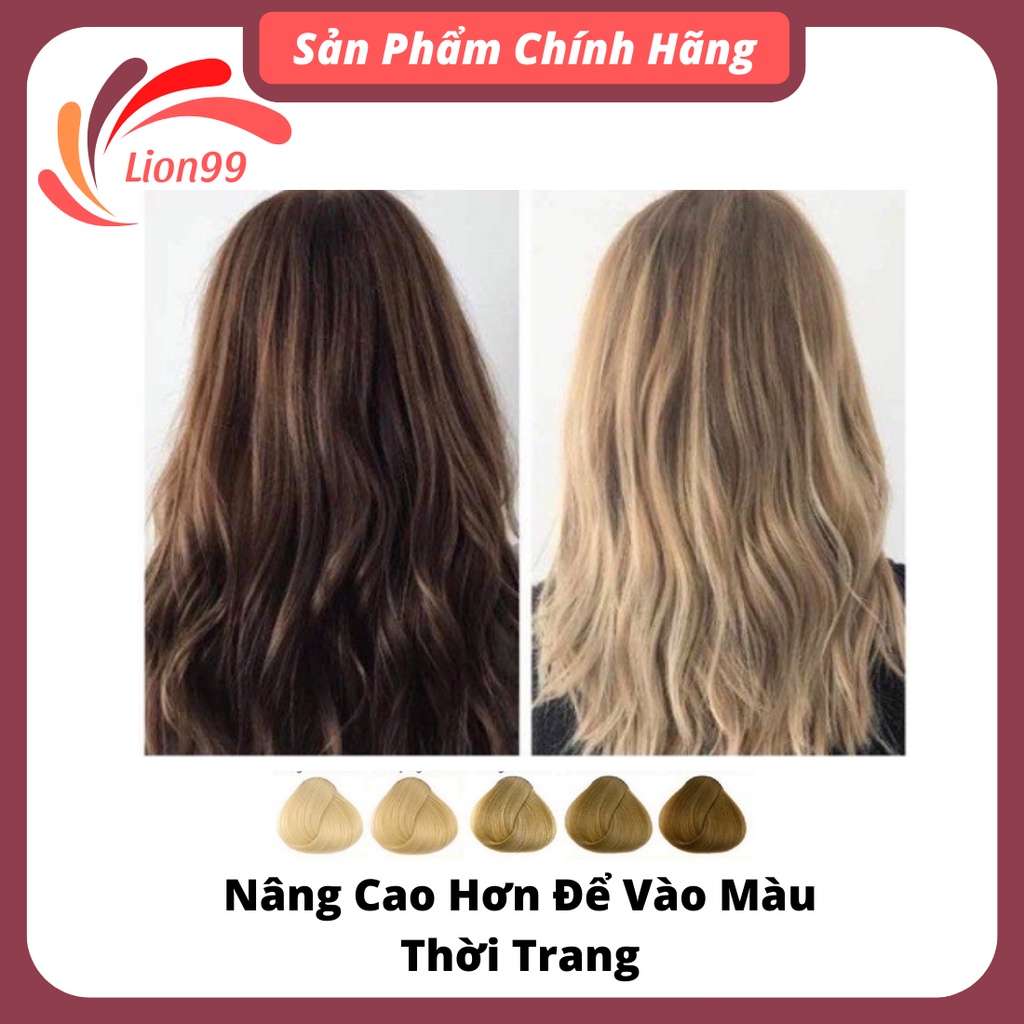 Thuốc nhuộm tóc hạ nền dành cho tóc tẩy/nâng tone/sáng màu tặng kèm oxy trợ nhuộm,găng tay