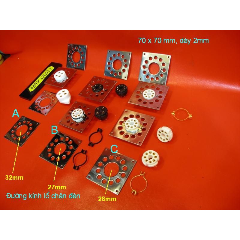 Miếng TAP INOX  gắn đế đèn