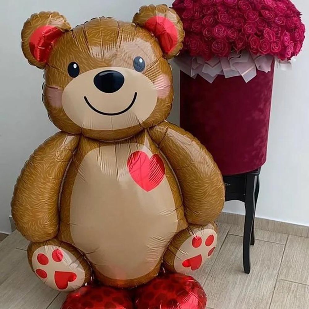 Bong Bóng Lá Nhôm Hình Gấu 3d Trang Trí Tiệc Cưới / Ngày Lễ Tình Nhân