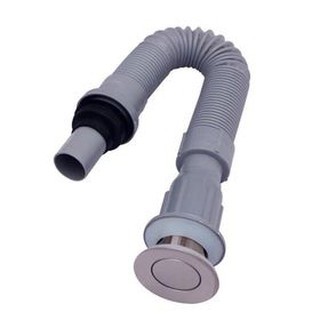 Xi Phông, Xả Lavabo Ruột Gà Cao Cấp. Xi Phông Nhấn Thoát Nước Chậu Rửa Mặt Nhựa Sun Đầu Inox.