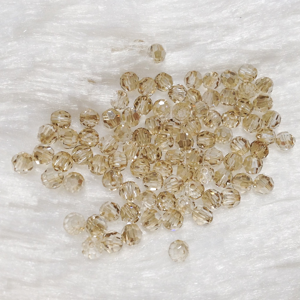 Hạt đá pha lê tròn giác size 6mm 8mm cao cấp sáng lấp lánh làm trang sức xỏ vòng tay