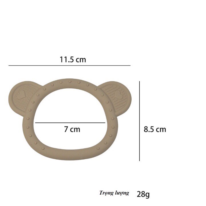 Dụng Cụ Gắm Nướu Silicone Hình Gấu Molli Bear Teeth Glue Cho Bé