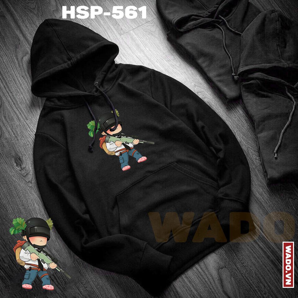 Áo hoodie PUBG unisex chất liệu nỉ bông mã HSP561