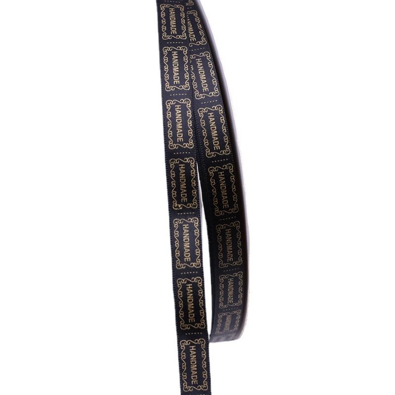 Ruy băng satin 1 mặt có in chữ Handmade
