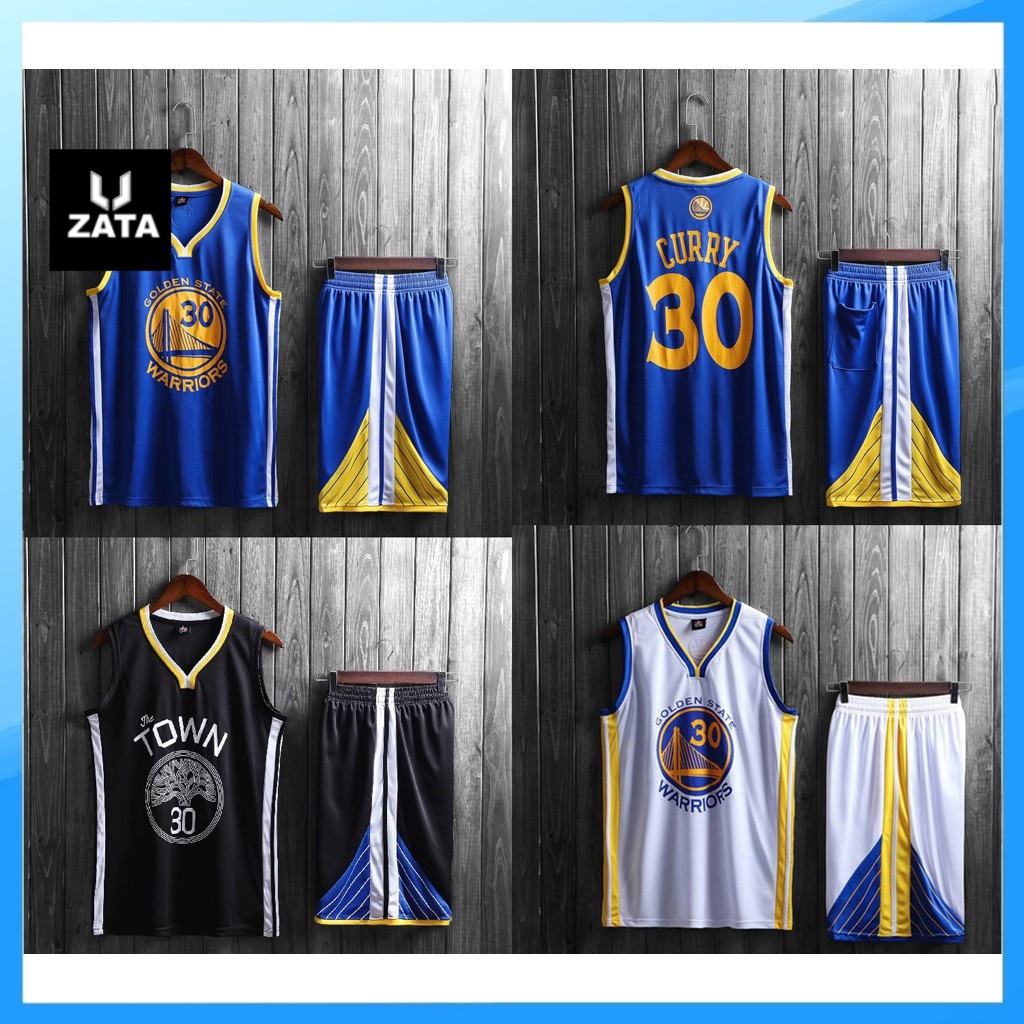 Áo bóng rổ golden state warriors, bộ quần áo bóng rổ nam nữ GDS Zata - ABRGDS01