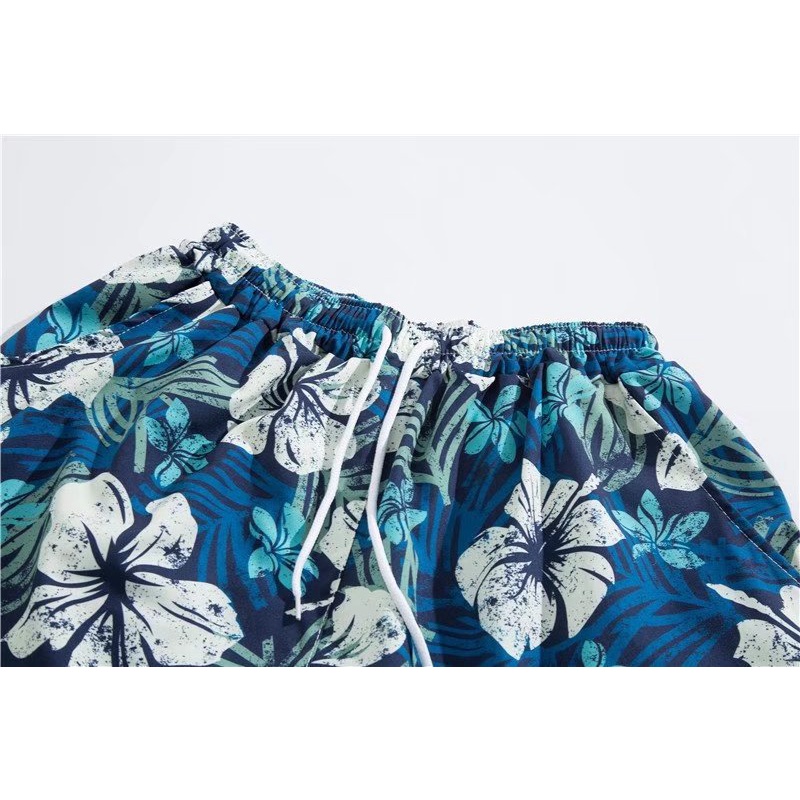 Quần Short Nam Đi Biển In Hoa Khô Nhanh Thời Trang Hawaii TTE200