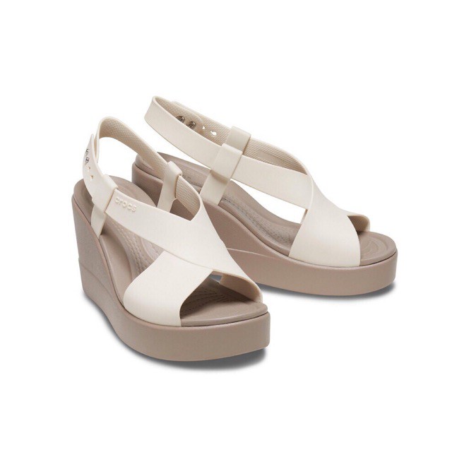 Sandal Nữ - Sandal Đế Cao Cross Brooklyn Màu Kem