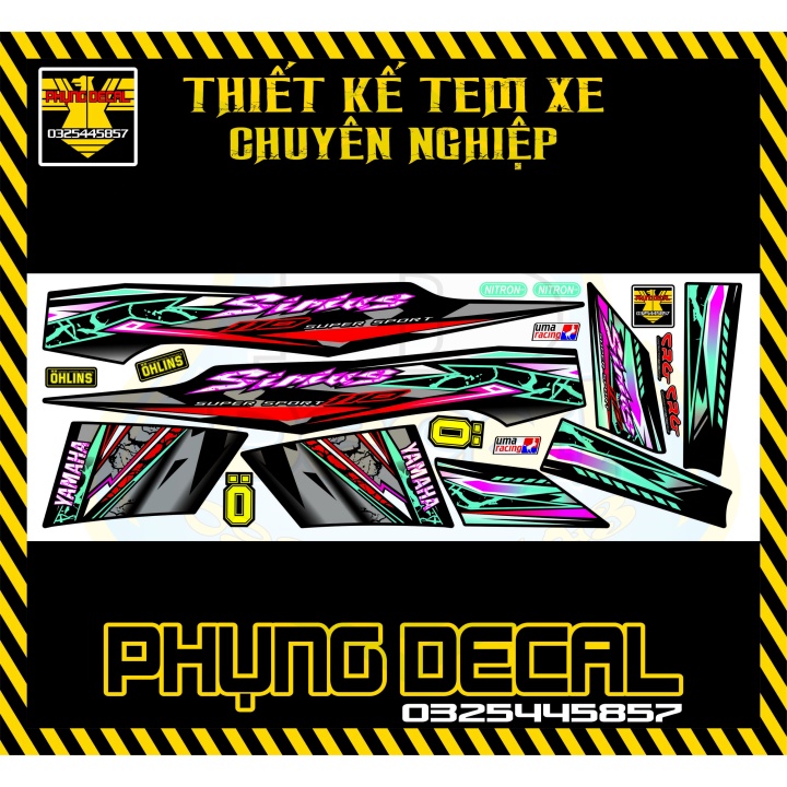 ( Quí khách vui lòng mang ra tiệm cho thợ dán ) Tem sirius xanh đen v2