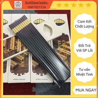 Bộ 10 đôi Đũa mạ vàng, Đũa ăn cao cấp đũa khảm vàng, chống mốc hàn quốc Chống Trơn- Chống Trượt- Chống Mốc- Bền Mầu