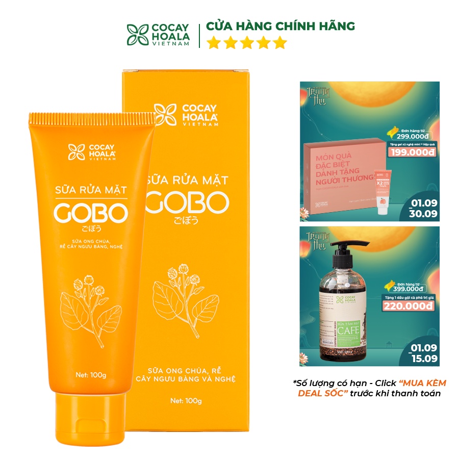 Sữa rửa mặt làm sạch sâu cocayhoala Gobo 100g