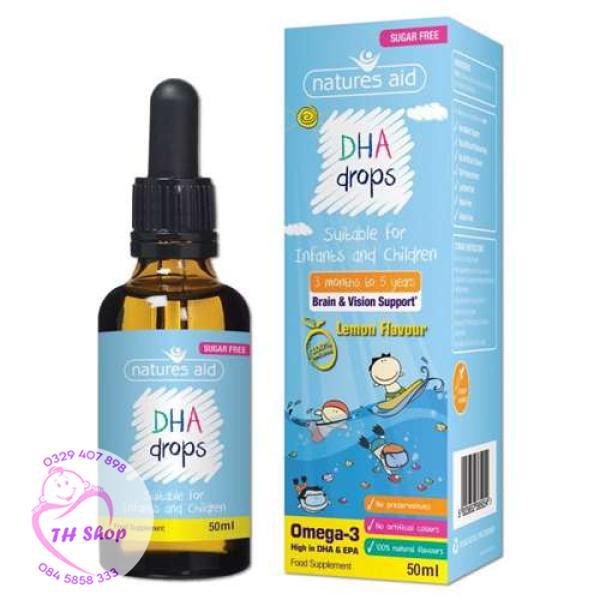 DHA Nature Aids, DHA Drops Hỗ Trợ Phát Triển Trí Tuệ Cho Bé Từ 3 Tháng 50ml