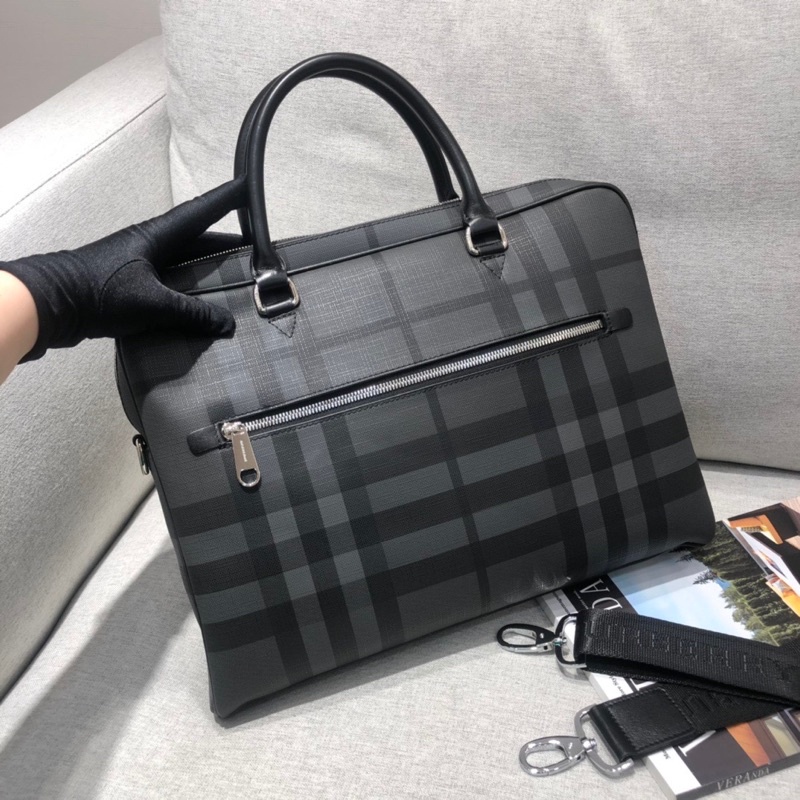 Cặp xách công sở nam thương hiệu thời trang cao cấp Burberry BBR da thật nhập khẩu