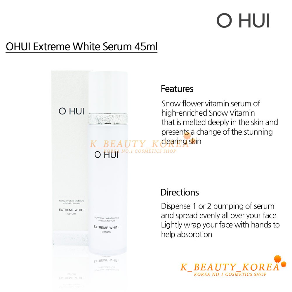 [OHUI] Serum dưỡng trắng da Extreme White Serum 45ml
